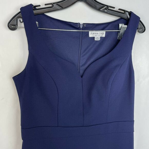 Joanna Chen New York Blue Sleeveless Sheath Dress NWT Size 6 - Picture 7 of 9